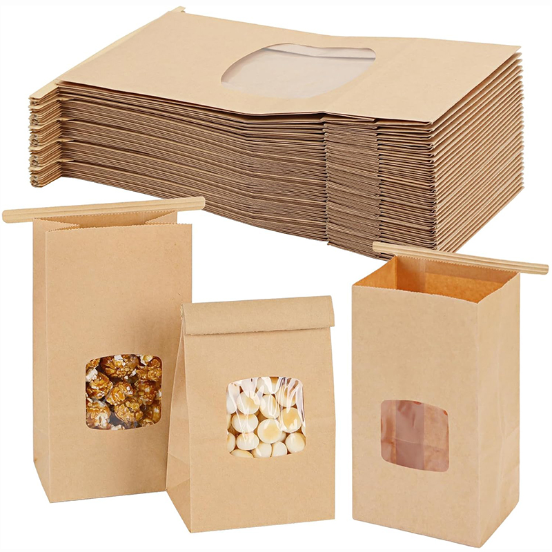 Food Snacks For Christmas - 10 szt. Torby piekarnicze, torby papierowe