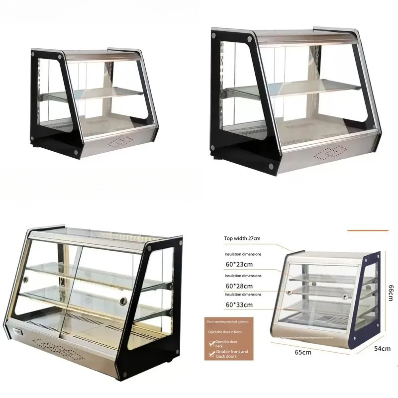Snacks Food Warmer - Komercyjna szklana witryna grzewcza do żywności,