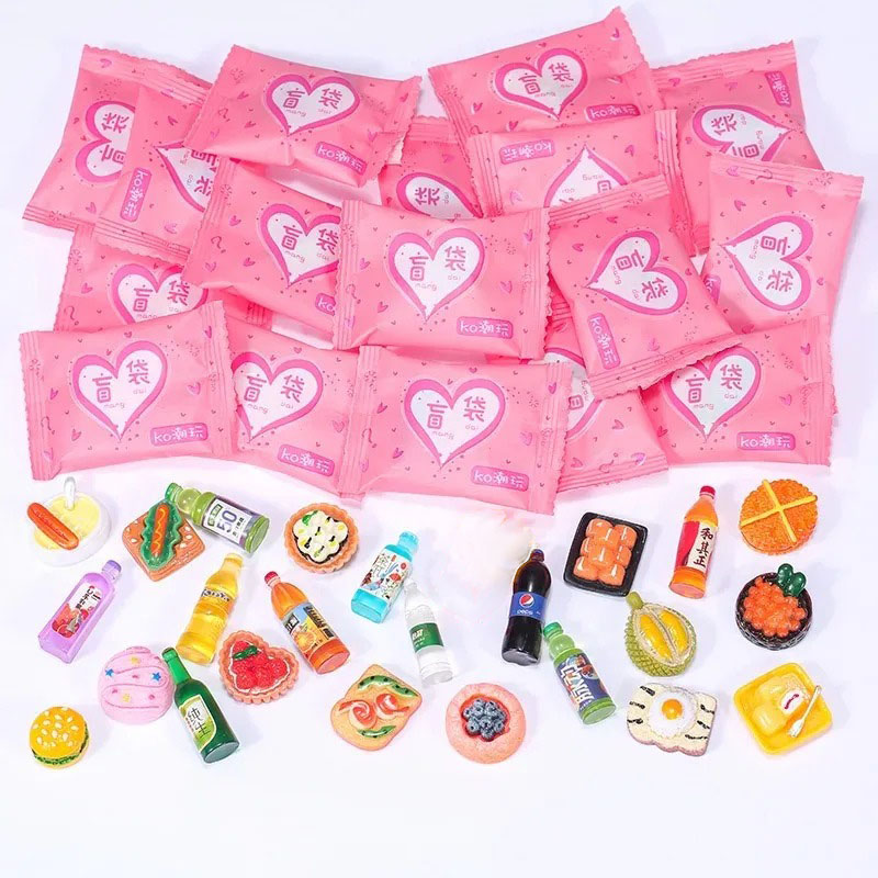 Food Snacks For Christmas - Losowe wzory torebek, miniaturowe zabawki spożywcze,