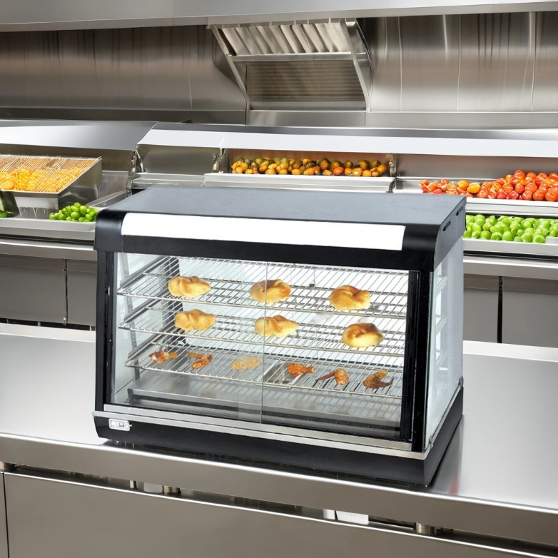 Snacks Food Warmer - Komercyjna szklana witryna grzewcza do żywności,