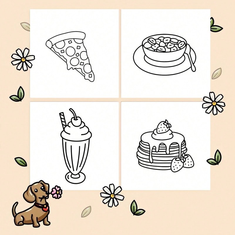 Nowa kolorowanka o tematyce je – Food Snacks Drawing recenzja i cena