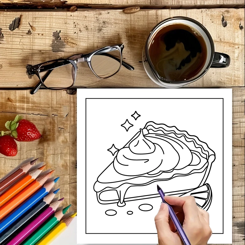 Kolorowanka dla dorosłych z mo – Food Snacks Drawing recenzja i cena