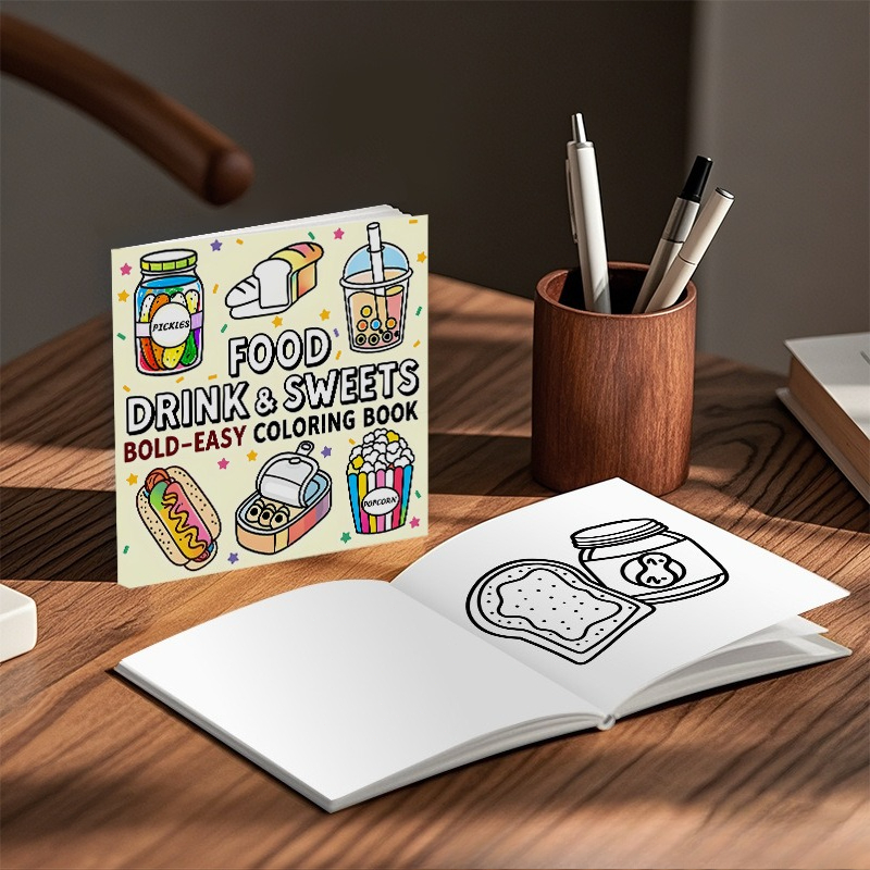 Książeczka do kolorowania dla  – Food Snacks Drawing recenzja i cena